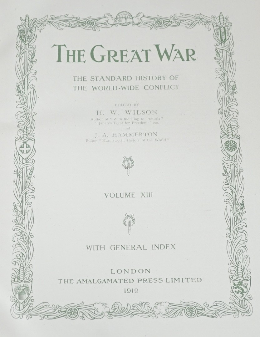 Wilson, H.W. and Hammeston, J.A. (Editors) - The Great War, 13 vols, Amagamated Press, 1916-19